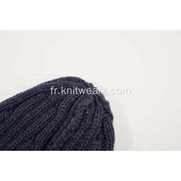 Bonnet d&#39;hiver extensible tricoté côtelé garçon fille